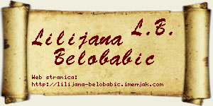 Lilijana Belobabić vizit kartica